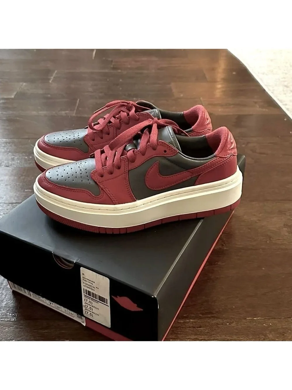 Nike Air Jordan 1 Elevate Low W7.5 Red Gray LN - Picture 5 of 13
